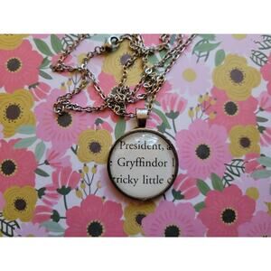 Gryffindor 1 inch pendant necklace made with Harry Potter book pages